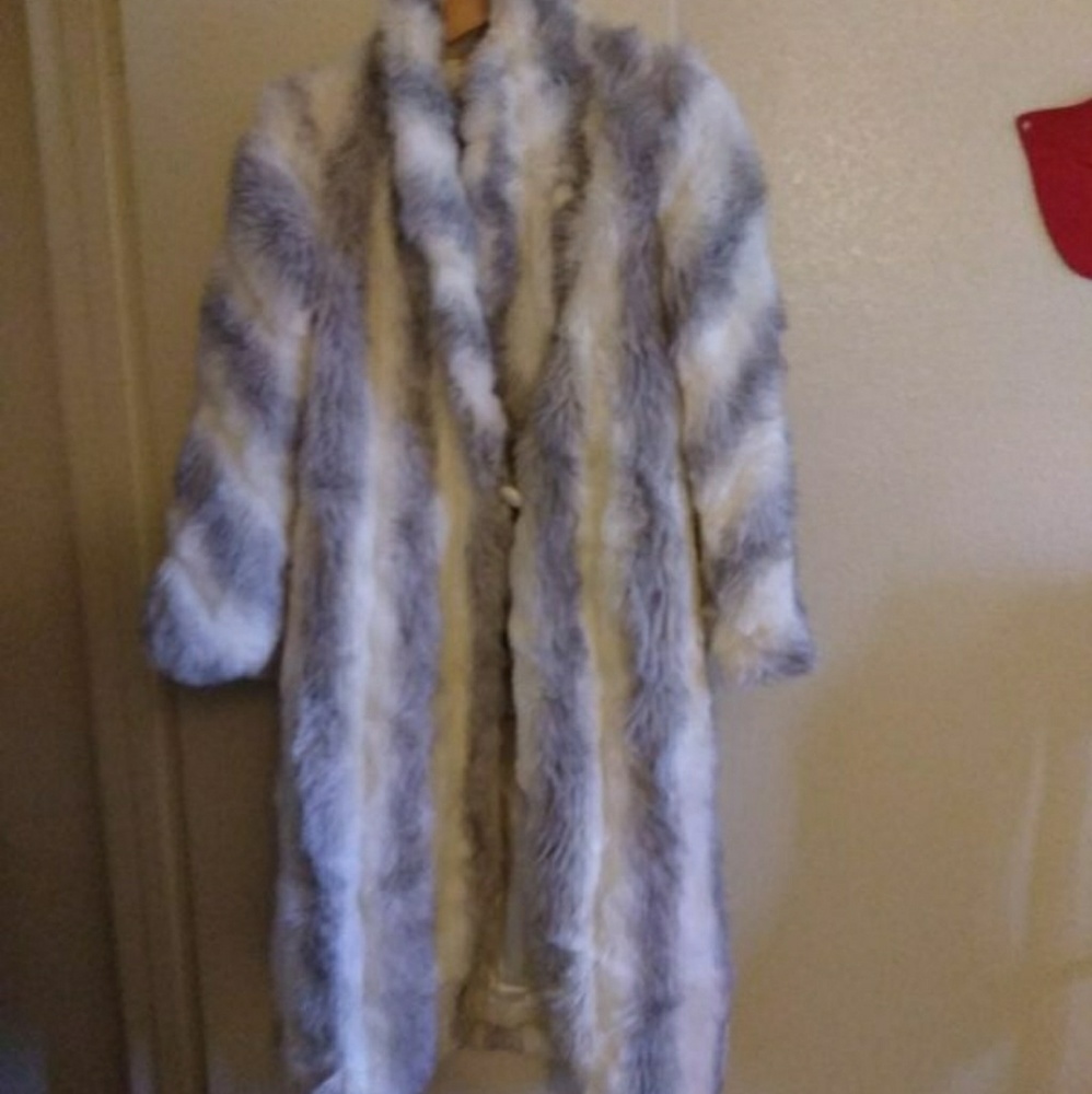 Warm long fury coat
